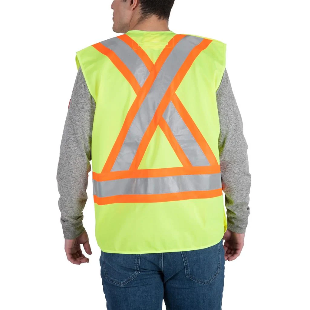 DuraDrive Men's Hi-Vis Class 2 Level 2 Tear-Away Safety Vest with Pockets - Image 4