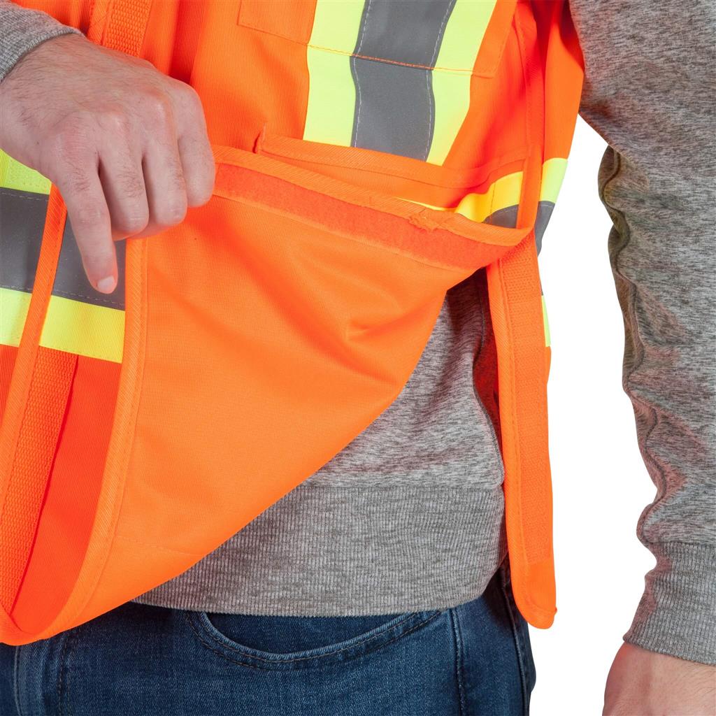DuraDrive Men's Hi-Vis Class 2 Level 2 Tear-Away Safety Vest with Pockets - Image 6