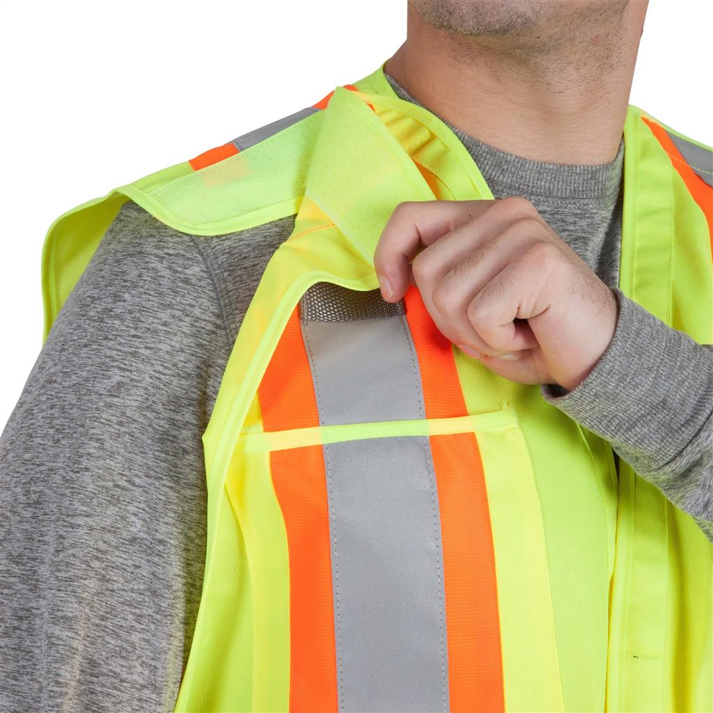DuraDrive Men's Hi-Vis Class 2 Level 2 Tear-Away Safety Vest with Pockets - Image 7