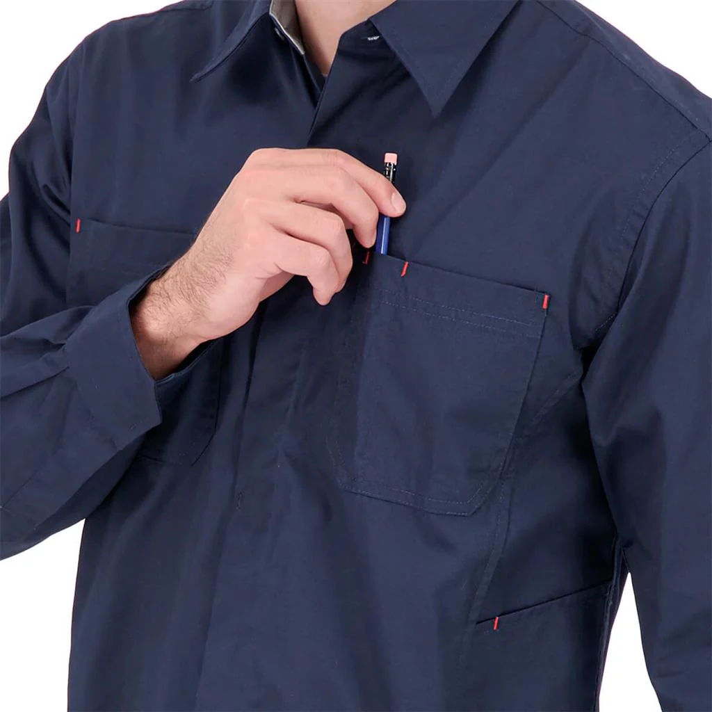 DuraDrive Men's VOLT RED LABEL Twill Long Sleeve Work Shirt - Image 6