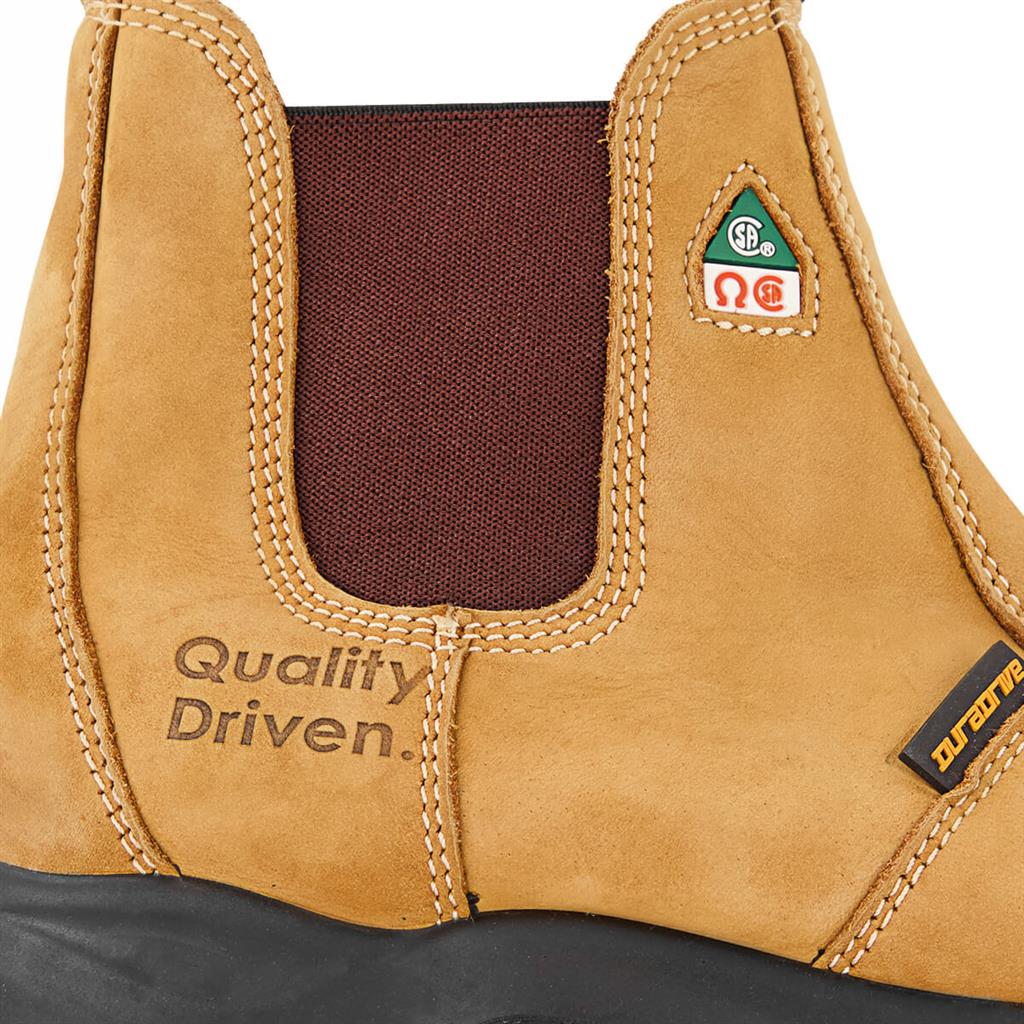 DuraDrive Pronto 6 in. Water Resistant Slip-On Work Boots, Wheat - Image 6