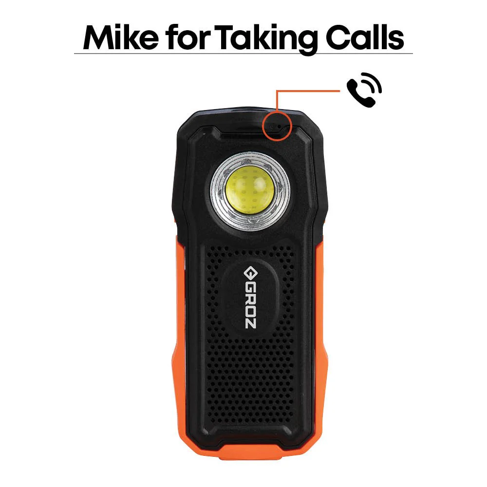 Groz Bluetooth Rechargeable Work Light & Speaker - Image 4