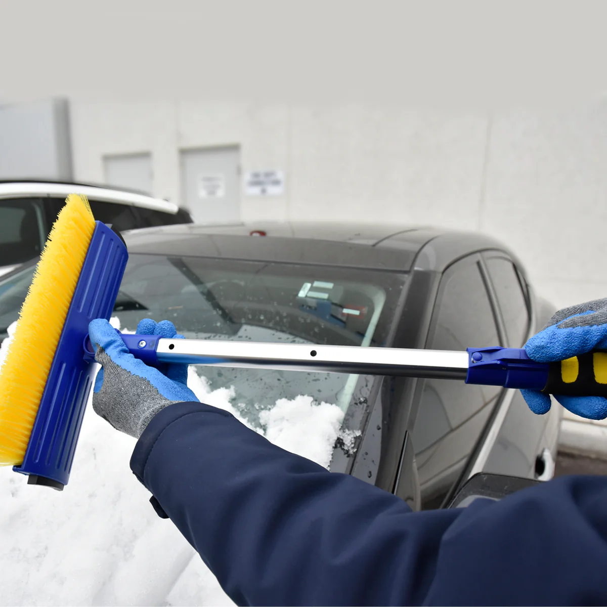 Toolway 56 in. Snow Brush Ice Scraper and Squeegee with Steel Extend Handle - Image 5